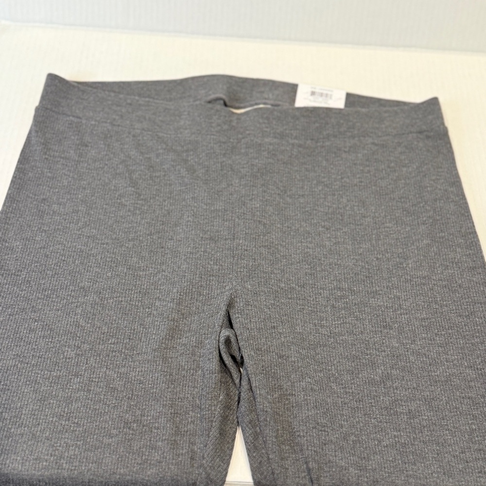 π Style & Co Ribbed Leggings Charcoal Heather Large Super Soft Mid-Rise Stretch - Picture 4 of 16